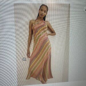 Stripe Halter Midi Dress Women's Size small- CONDITIONS APPLY
